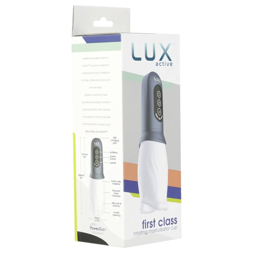 LUX Active First Class - forgó fejes maszturbátor (fehér-szürke) - Image 5