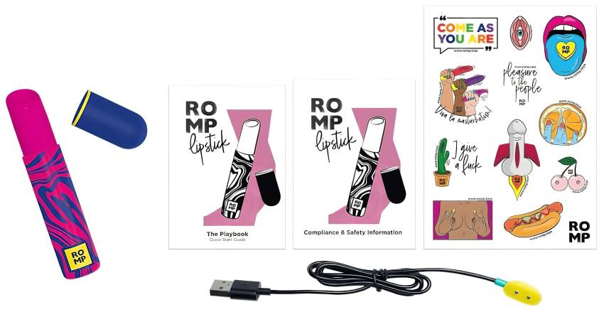 ROMP Lipstick - akkus léghullámos csiklóizgató (pink) - Image 6