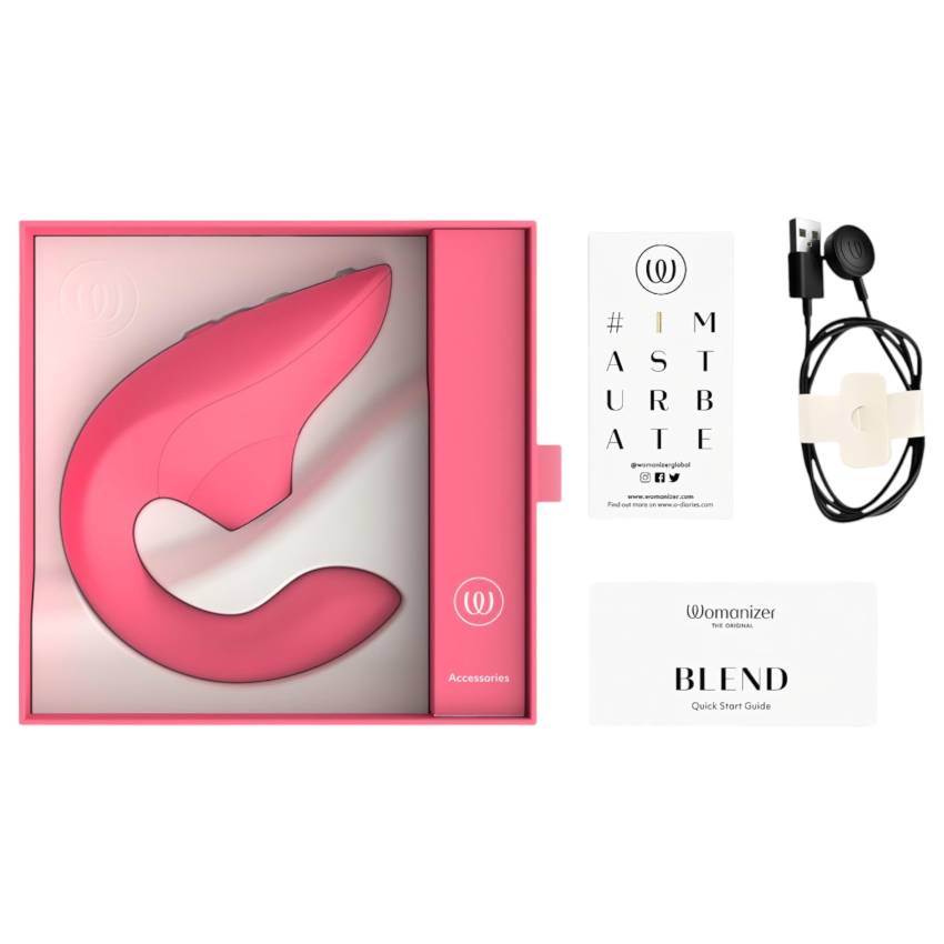 Womanizer Blend - G-pont vibrátor és csiklóizgató (korall) - Image 8