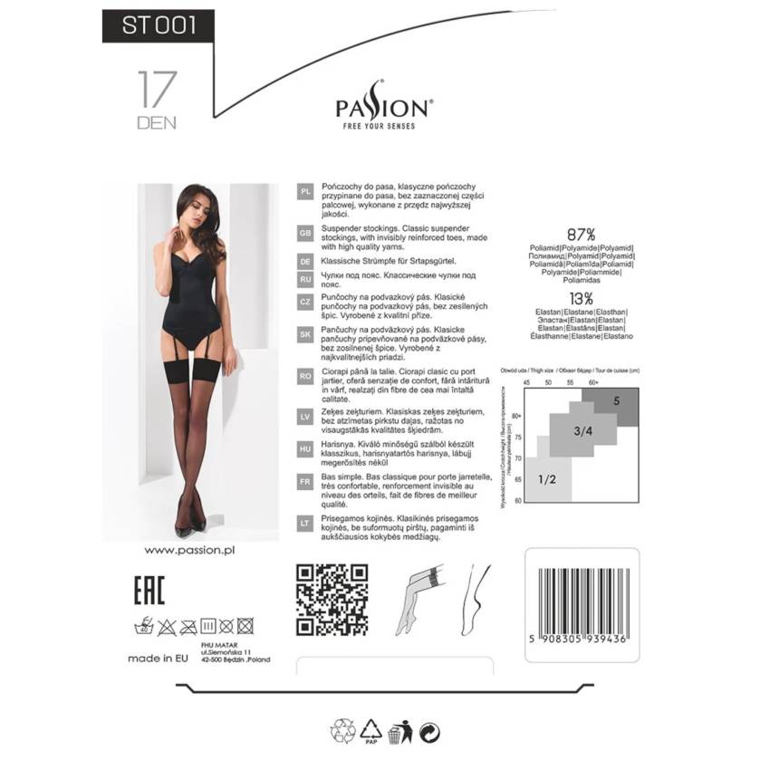 Passion ST001 - harisnya (fekete) - Image 4