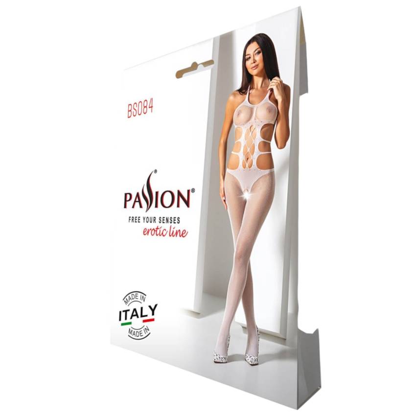 Passion BS084 - fűzős, top-os overál - fehér (S-L) - Image 2