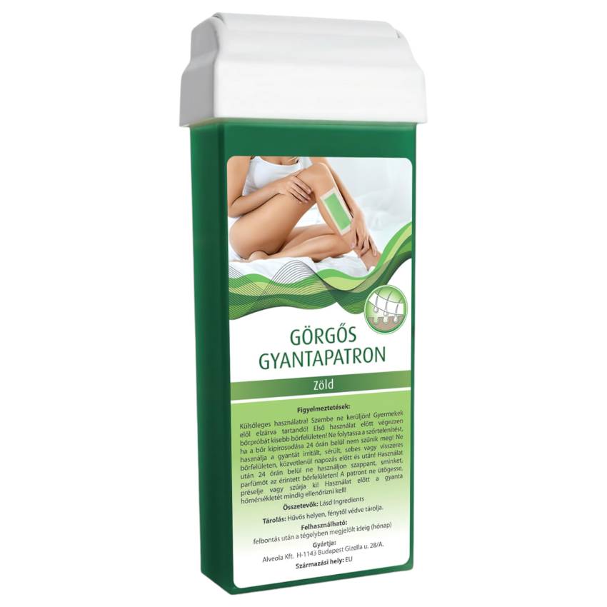 Görgős gyanta patron - széles görgőfejjel (100ml) - zöld
