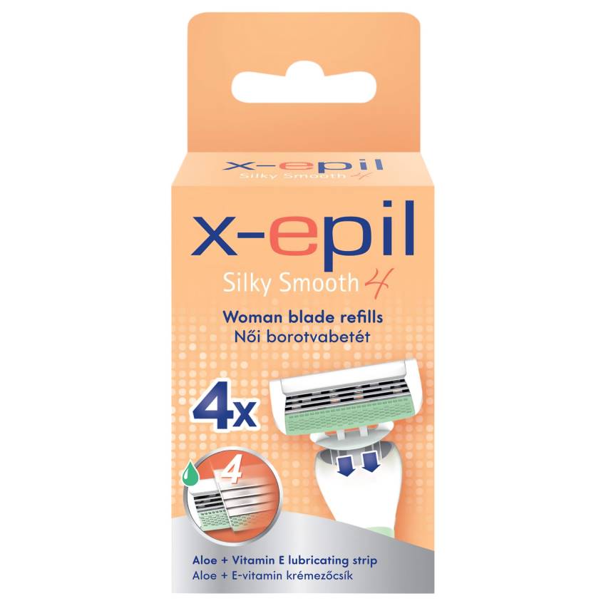 X-Epil Silky Smooth - női borotva betét 4 pengés (4db) - Image 2