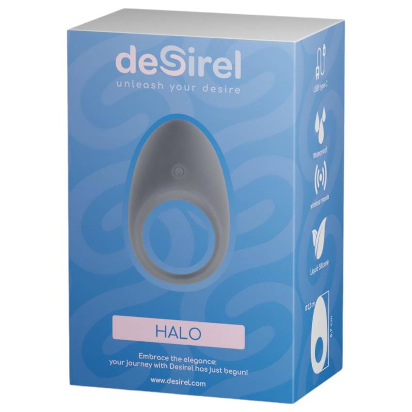 Desirel Halo - okos, vibrációs péniszgyűrű (fekete) - Image 6