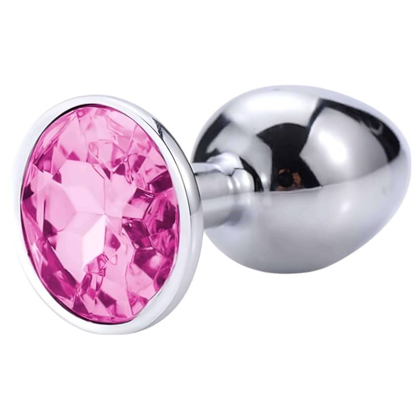 Desirel Pink Jewel M - anál plug (ezüst-pink) - Image 2