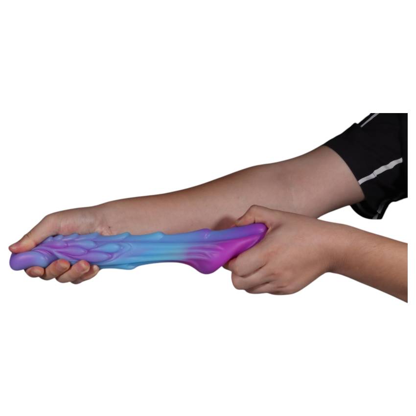 OgazR - világító sárkány dildó - 22cm (lila-rózsaszín) - Image 5