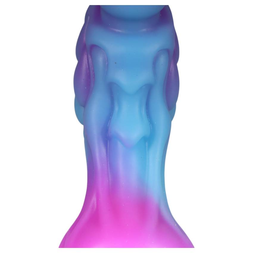 OgazR - világító sárkány dildó - 22cm (lila-rózsaszín) - Image 7