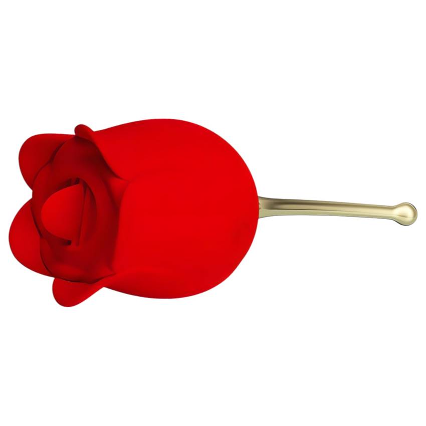 Pretty Love Rose Lover - nyelves 2in1 csikló vibrátor (piros) - Image 9