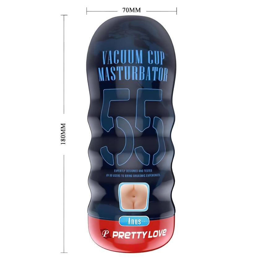 Pretty Love Vacuum Cup - élethű műpopsi maszturbátor (natúr) - Image 4
