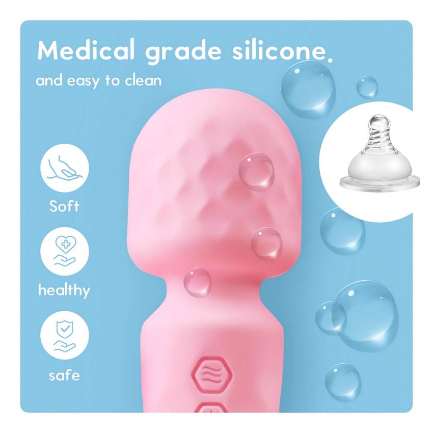 Vibeconnect - akkus, vízálló mini masszírozó vibrátor (pink) - Image 5