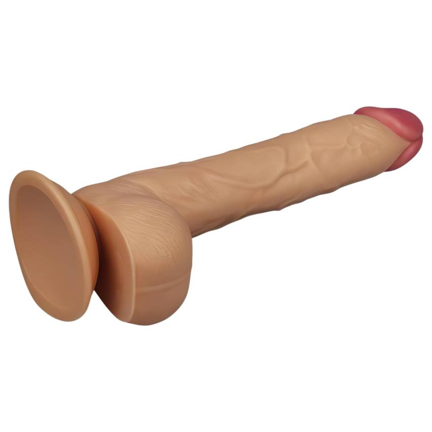 Lovetoy King-Sized - tapadókorongos, élethű dildó - 25cm (natúr) - Image 3
