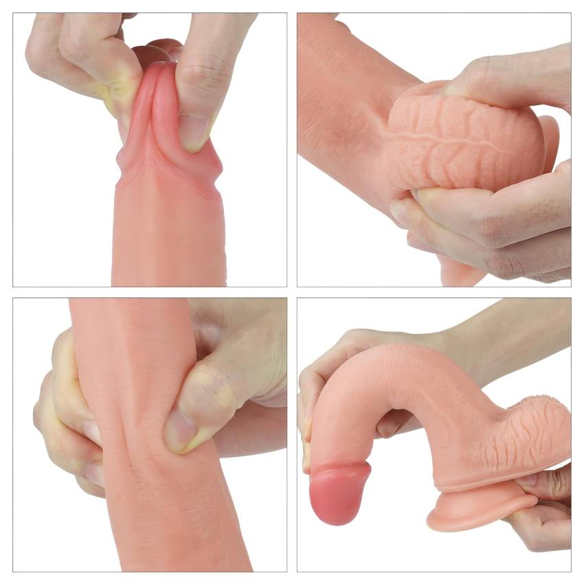 Lovetoy Nature Cock - kétrétegű élethű dildó - 20cm (natúr) - Image 9