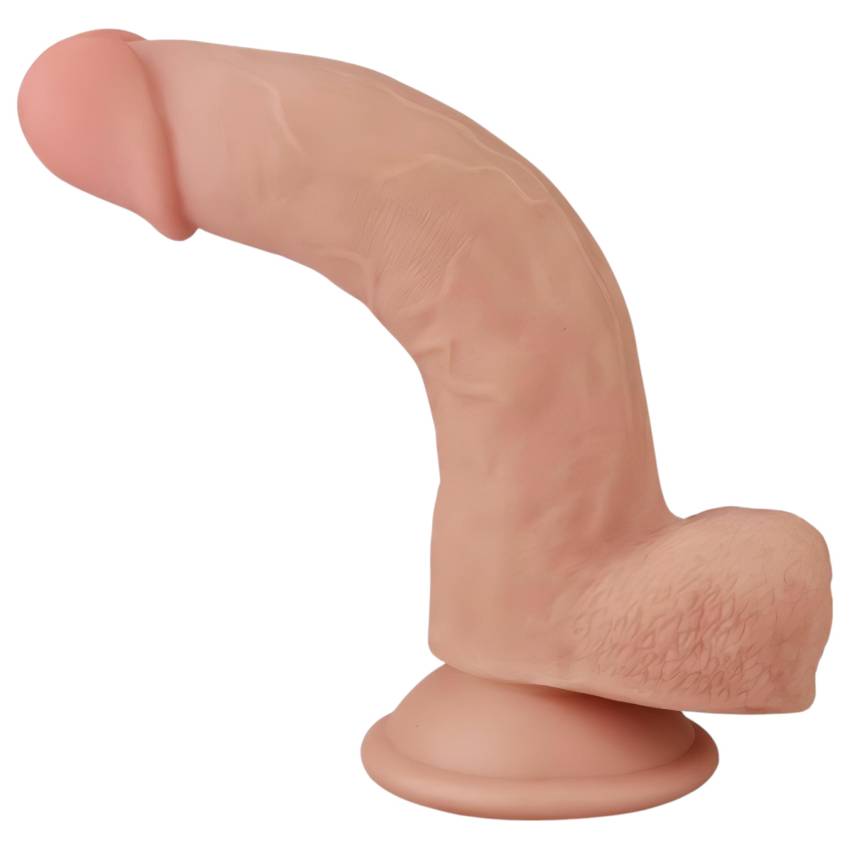 Lovetoy Sliding-Skin - kétrétegű dildó - 21cm (natúr) - Image 8