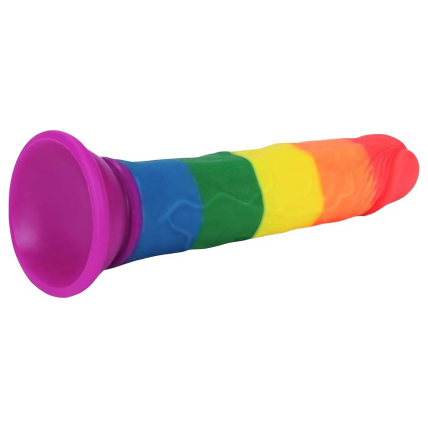 Lovetoy Prider - élethű dildó - 19cm (szivárvány) - Image 2