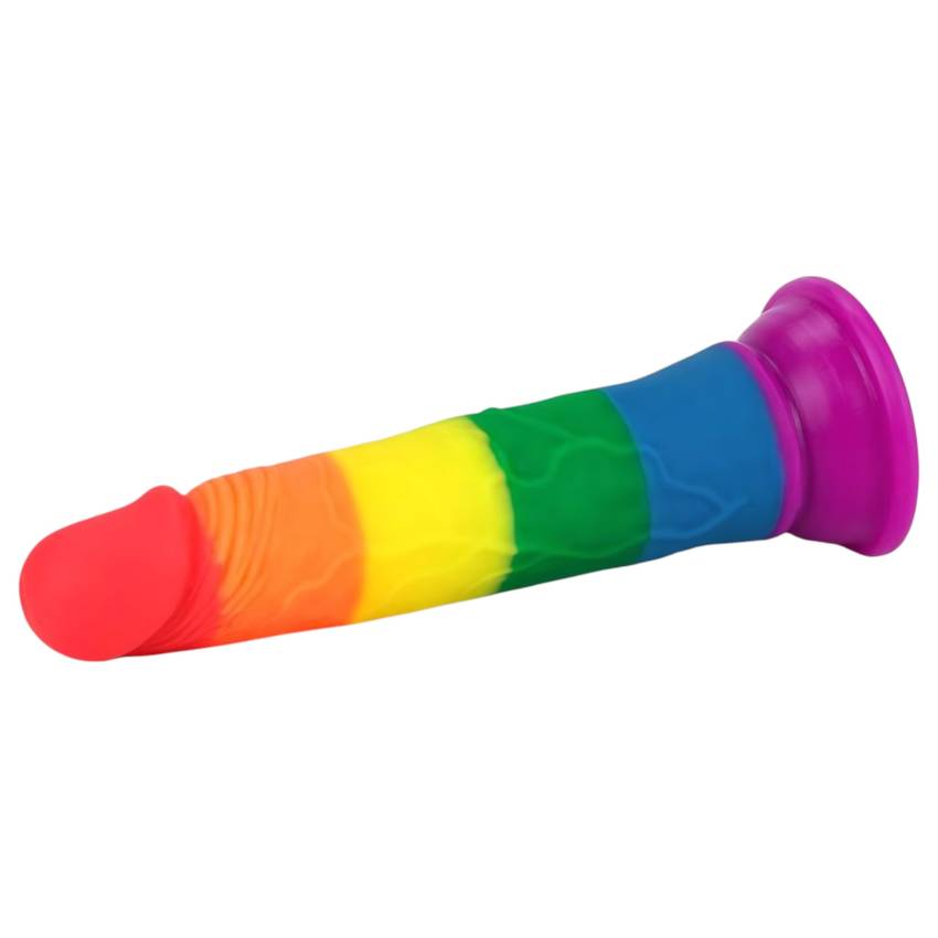 Lovetoy Prider - élethű dildó - 19cm (szivárvány) - Image 3