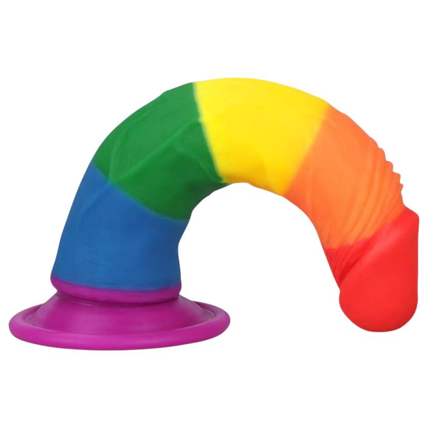 Lovetoy Prider - élethű dildó - 19cm (szivárvány) - Image 6