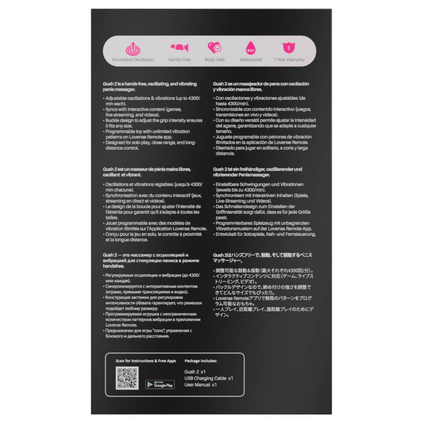 LOVENSE Gush 2 - makkvibrátor (türkiz) - Image 3