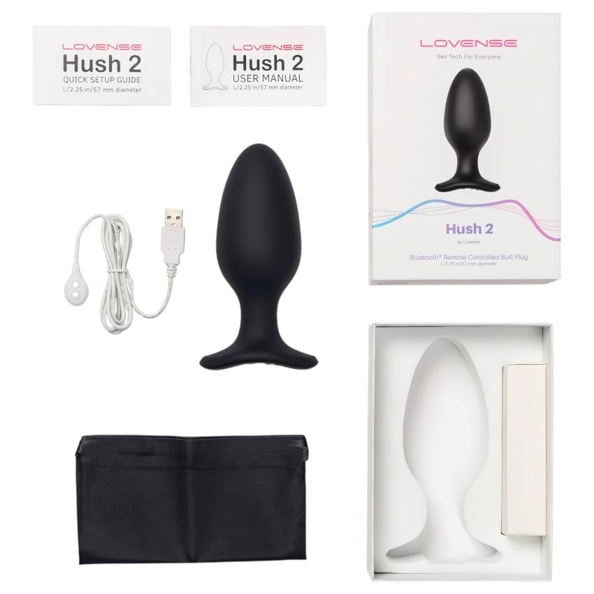 LOVENSE Hush 2 L - akkus kis anál vibrátor (57mm) - fekete - Image 6
