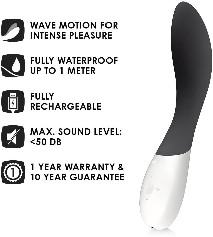 LELO Mona Wave - vízálló G-pont vibrátor (fekete) - Image 4