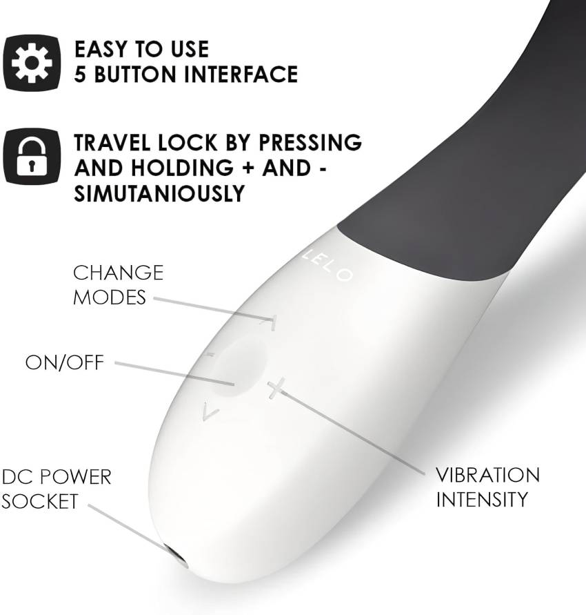 LELO Mona Wave - vízálló G-pont vibrátor (fekete) - Image 8