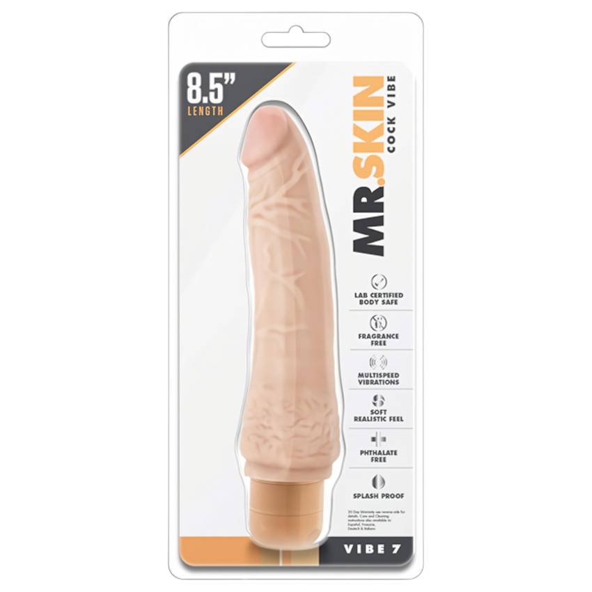Dr. Skin Vibe No.7. - élethű vibrátor (natúr) - Image 7