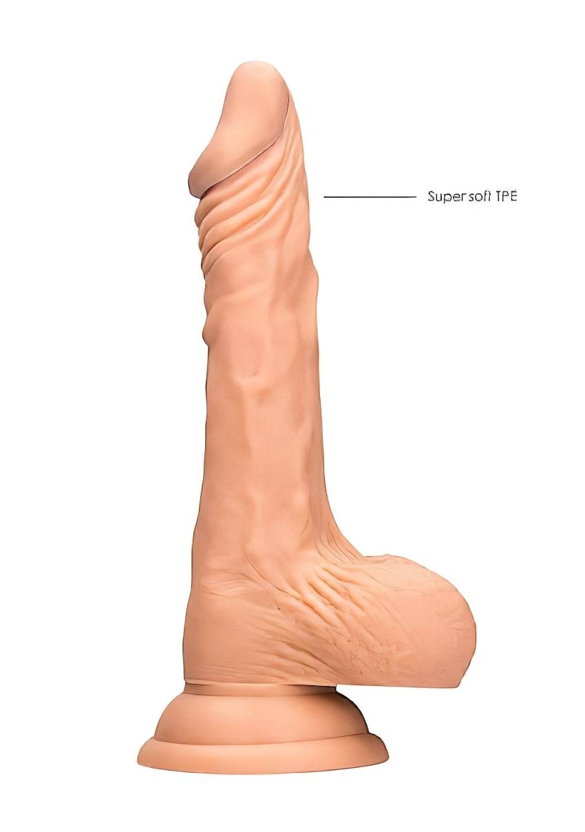 RealRock Dong 7 - élethű, herés dildó (17cm) - natúr - Image 3