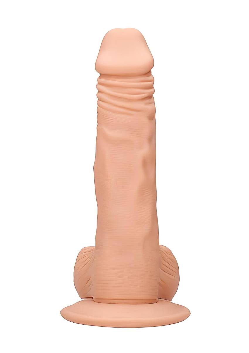 RealRock Dong 10 - élethű, herés dildó (25cm) - natúr - Image 5