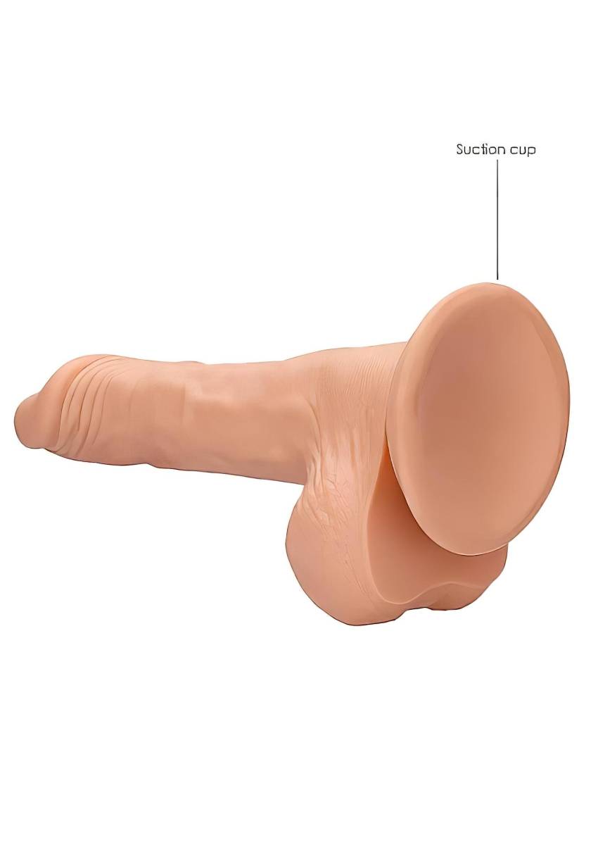 RealRock Dong 10 - élethű, herés dildó (25cm) - natúr - Image 6