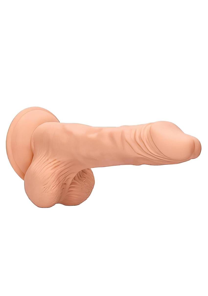 RealRock Dong 10 - élethű, herés dildó (25cm) - natúr - Image 7