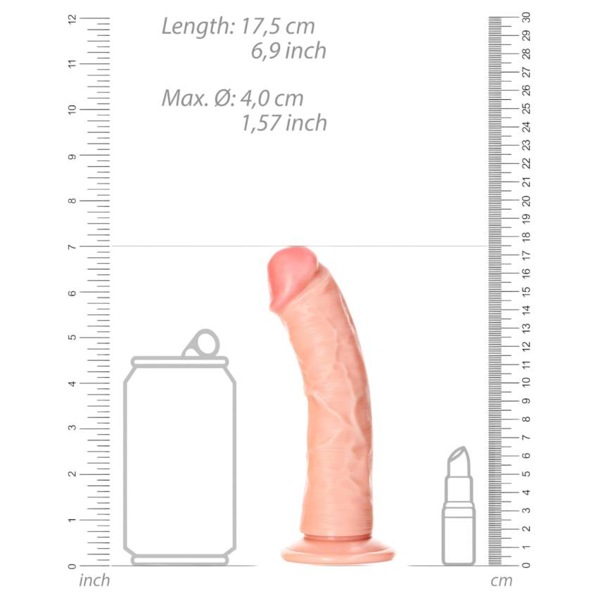 RealRock - tapadókorongos realisztikus dildó - 15,5cm (natúr) - Image 3