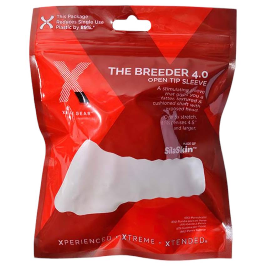 Perfect Fit Breeder - nyitott péniszköpeny (10 cm) - fehér - Image 2