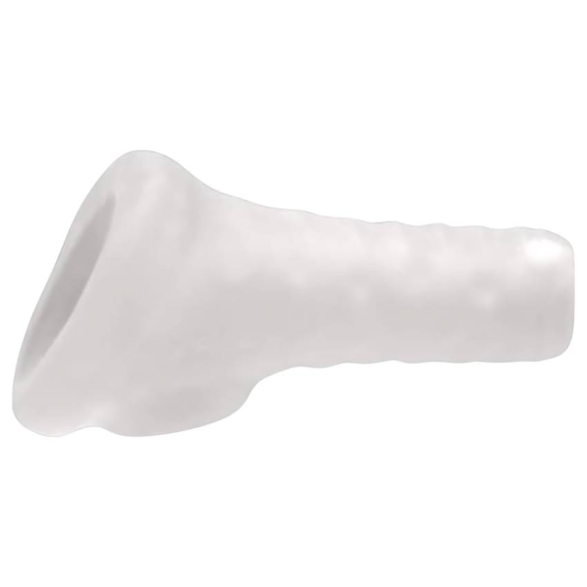 Perfect Fit Breeder - nyitott péniszköpeny (10 cm) - fehér - Image 5