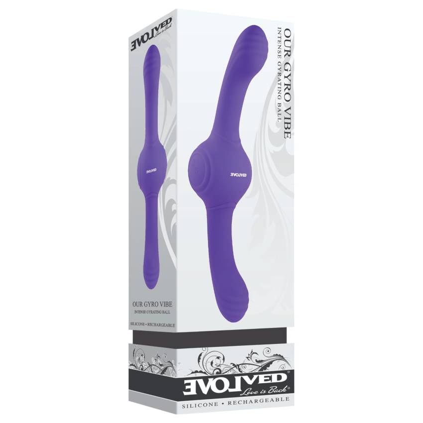 Evolved Our Gyro Vibe - akkus, rázó dupla vibrátor (lila) - Image 2