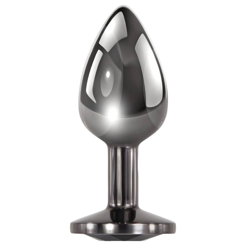 Evolved Black Gem - fém anál plug szett, fekete kővel (ezüst) - Image 15