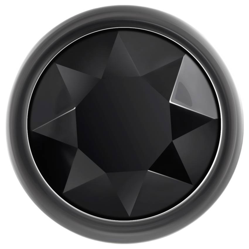 Evolved Black Gem - fém anál plug szett, fekete kővel (ezüst) - Image 3