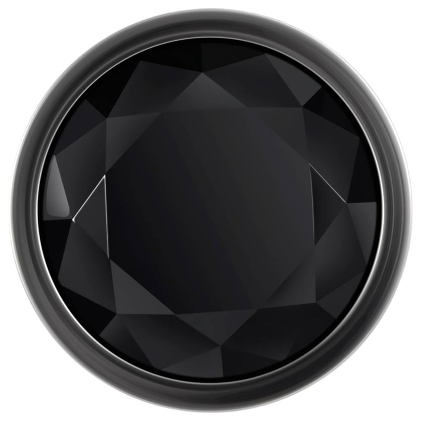 Evolved Black Gem - fém anál plug szett, fekete kővel (ezüst) - Image 4