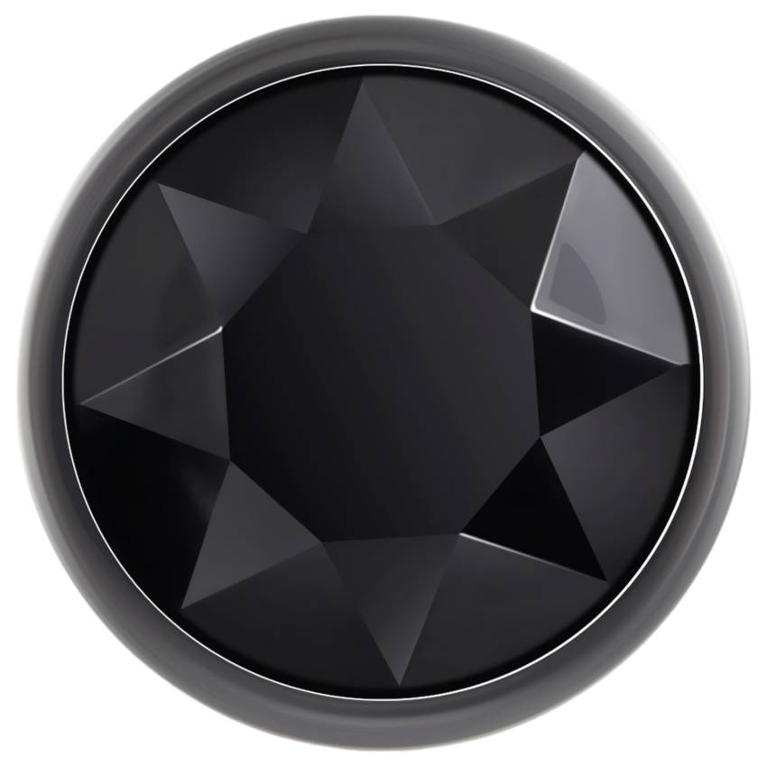 Evolved Black Gem - fém anál plug szett, fekete kővel (ezüst) - Image 5