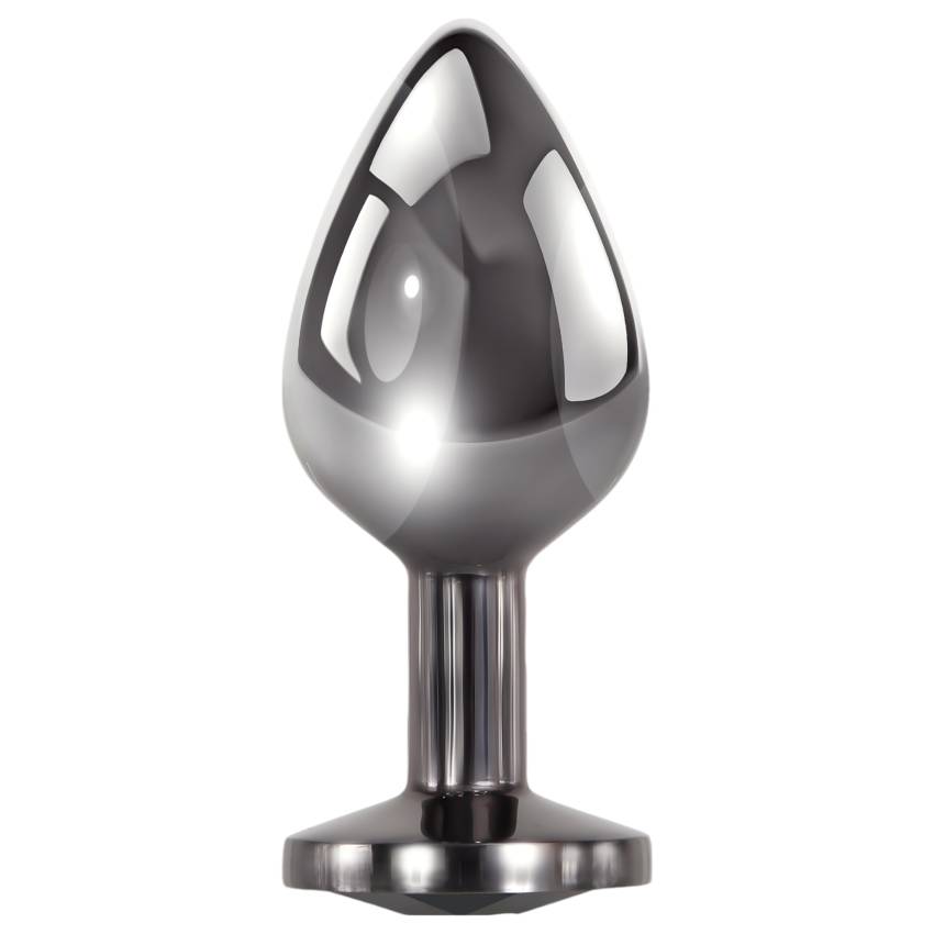Evolved Black Gem - fém anál plug szett, fekete kővel (ezüst) - Image 7