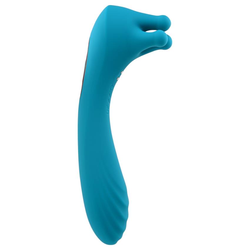 Evolved Heads or Tails - akkus kétvégű vibrátor (kék) - Image 3