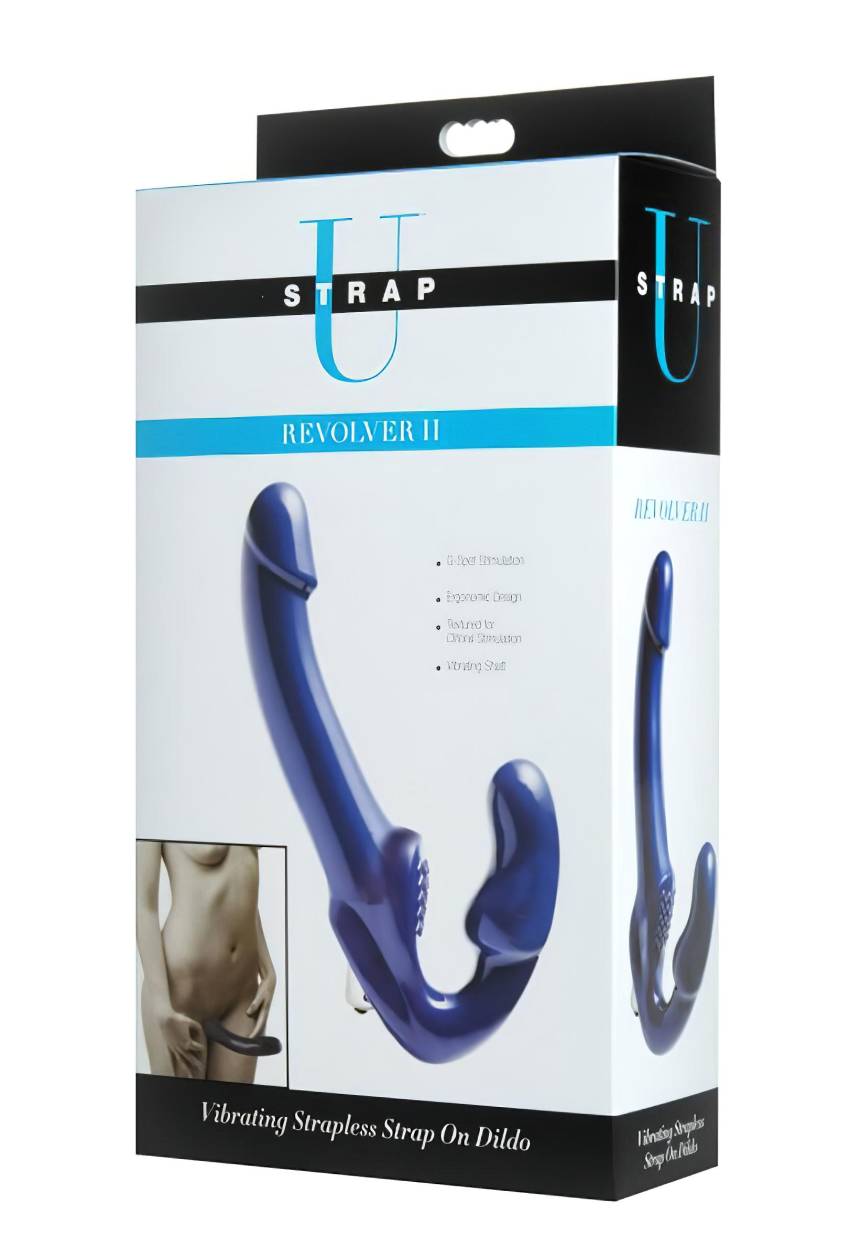 Strap U Revolver II - felcsatolható vibrátor (kék) - Image 3