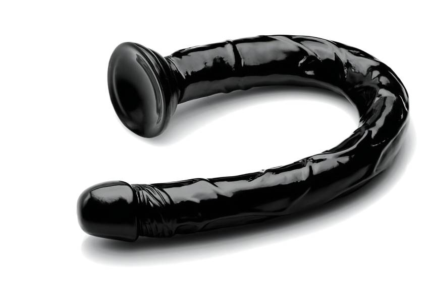 Hosed Anal Snake 19 - tapadókorongos anál dildó (fekete) - Image 3