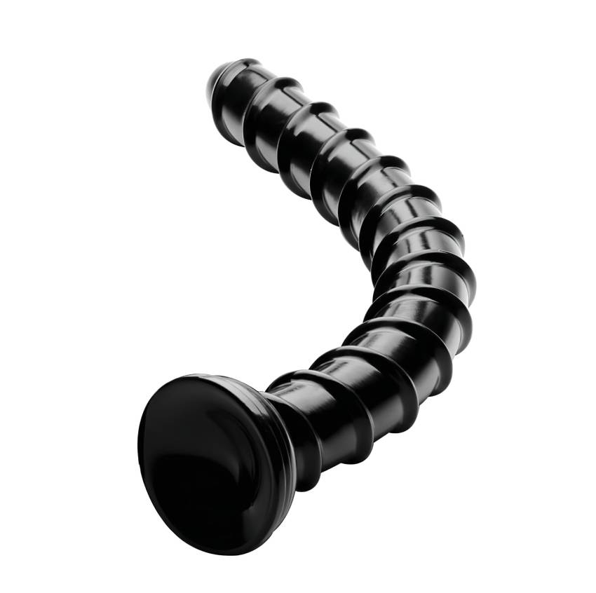 Hosed Swirl Tchick Anal Snake 18 - anál dildó (fekete) - Image 3