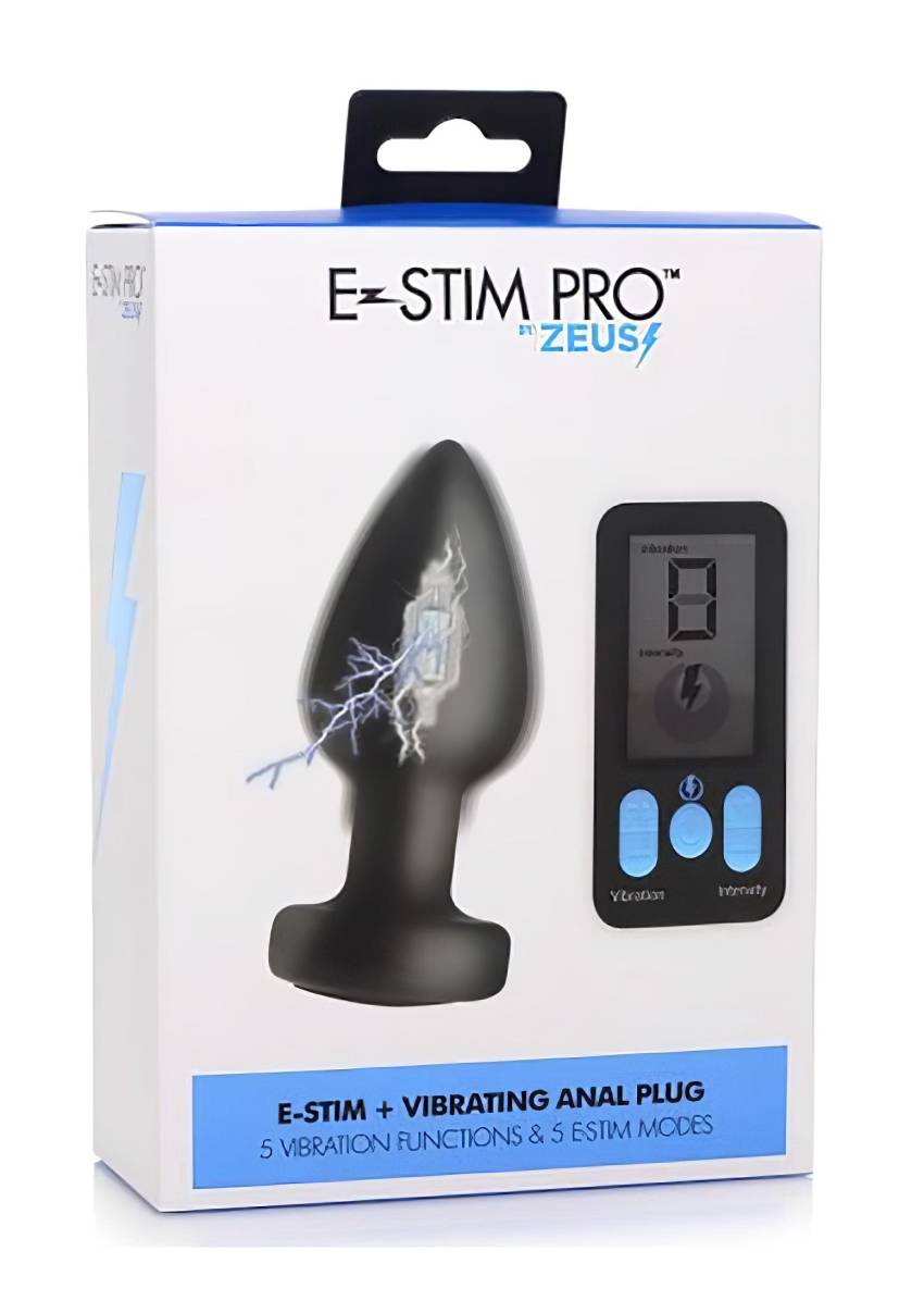 Zeus - rádiós, E-Stim anál vibrátor (fekete) - Image 2