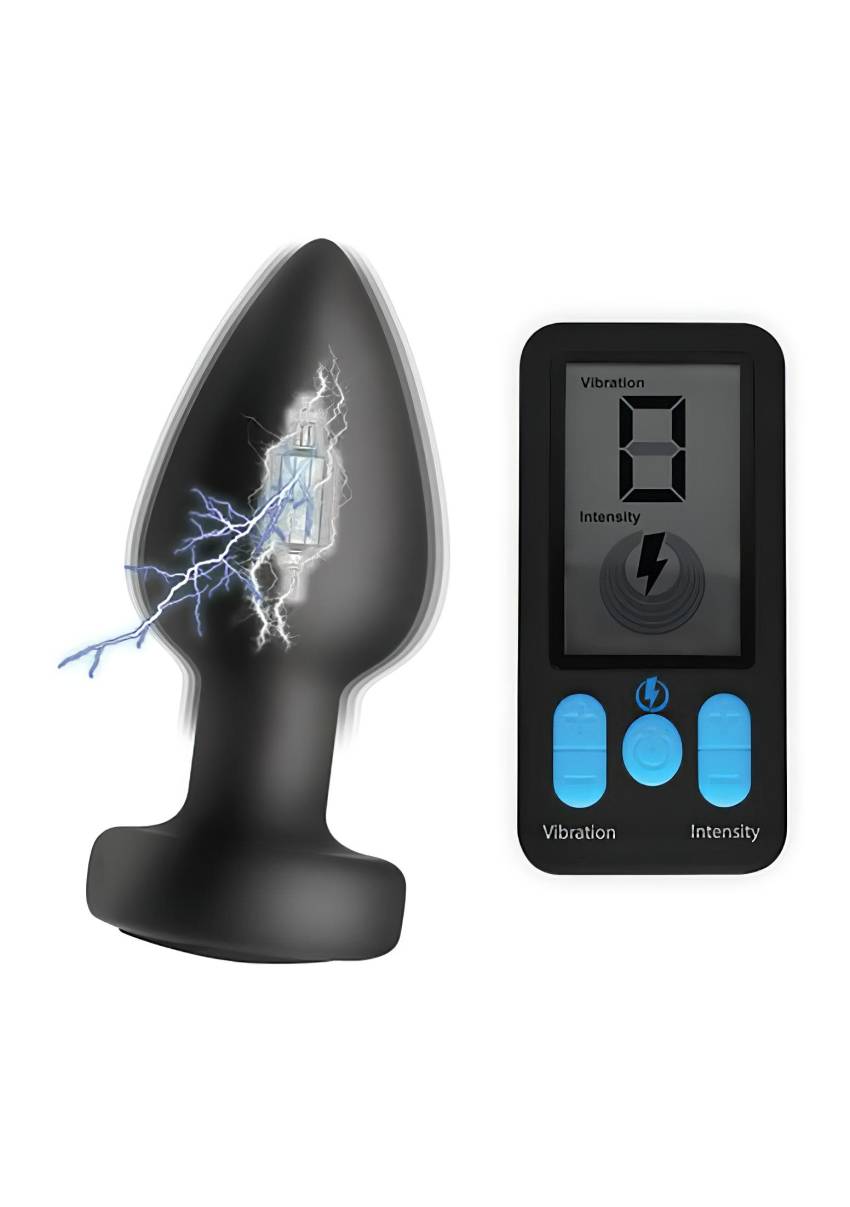 Zeus - rádiós, E-Stim anál vibrátor (fekete) - Image 3