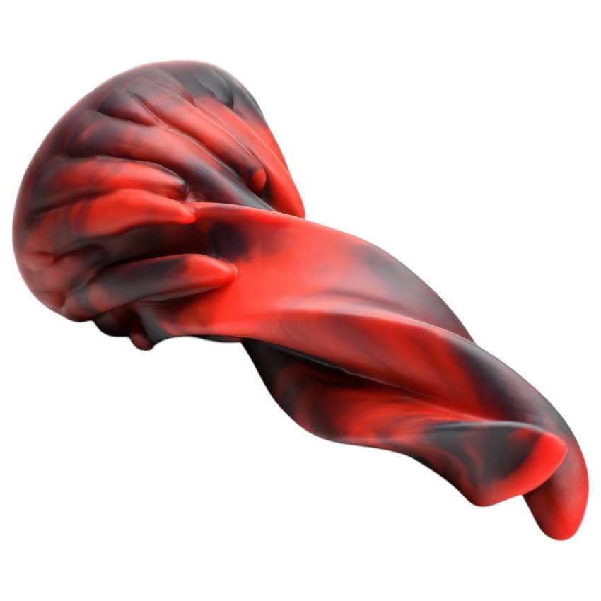 Creature Cocks Hell Kiss - csavart szilikon dildó - 19cm (piros) - Image 8