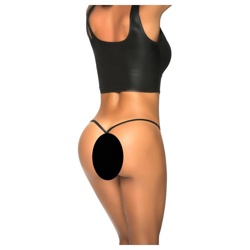 Mapalé - fényes mikro tanga (fekete) - Image 2