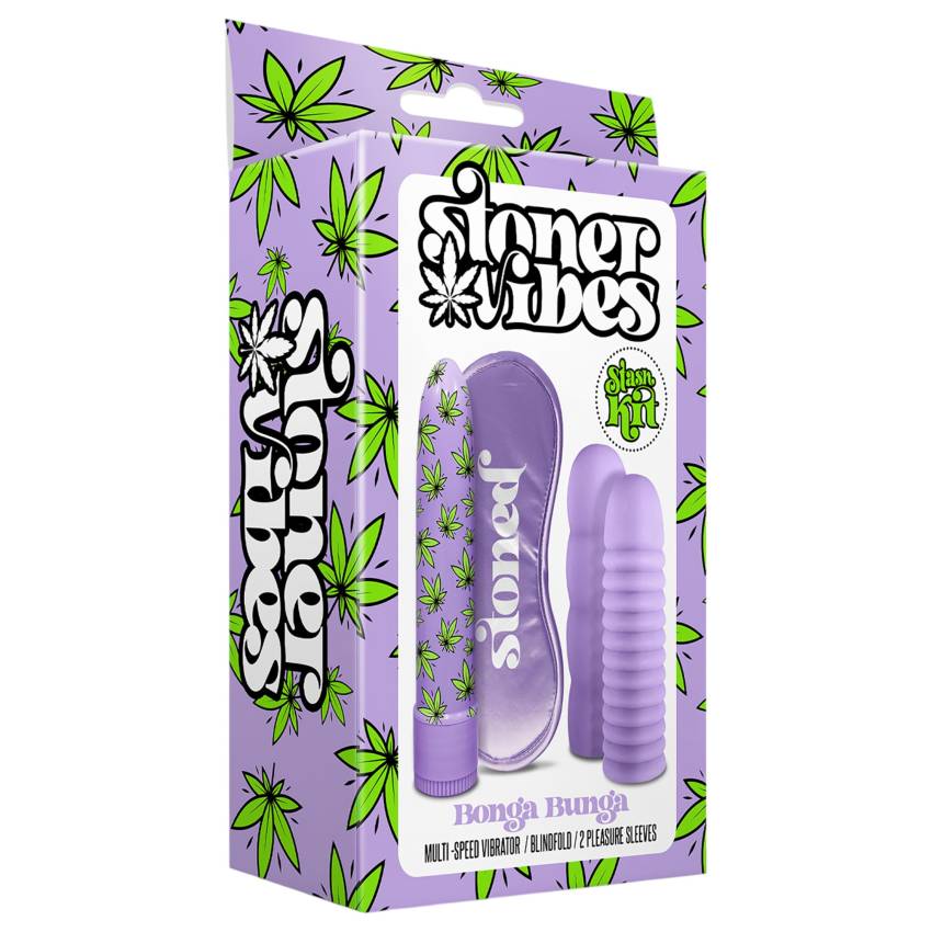 Stoner Bonga Bunga - rúd vibrátor szett (4 részes) - lila - Image 2