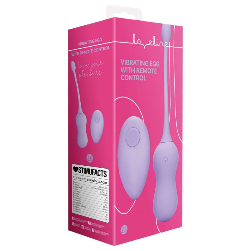 Loveline - akkus, rádiós vibrációs gésagolyó (lila) - Image 4