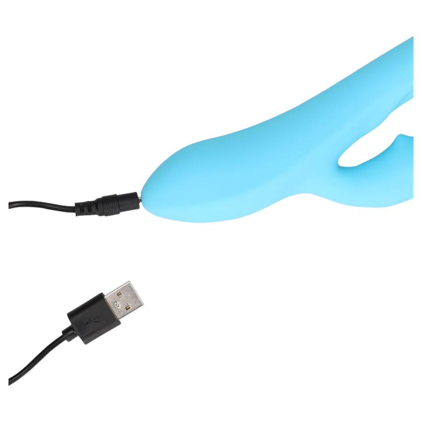 Loveline - vízálló, nyuszis csiklókaros vibrátor (kék) - Image 6