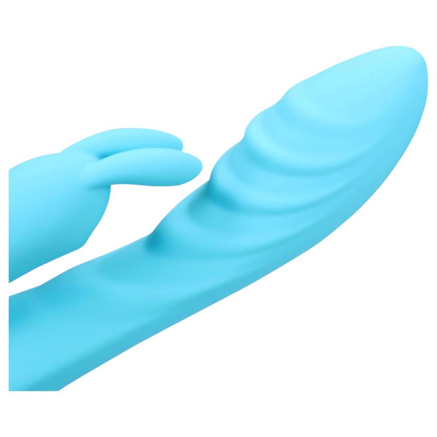 Loveline - vízálló, nyuszis csiklókaros vibrátor (kék) - Image 8